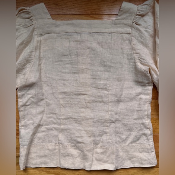 JCREW Linen Square Neck Blouse - Picture 4 of 7